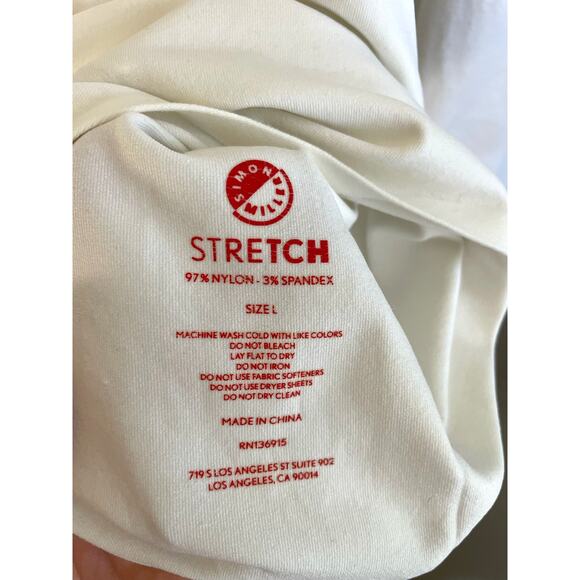 SIMON MILLER Rohe Square Neck Long Sleeve White Bodysuit Size Large - Picture 5 of 6